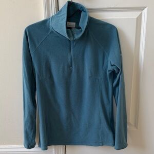 Teal Quarter-Zip Fleece Pullover